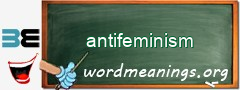 WordMeaning blackboard for antifeminism